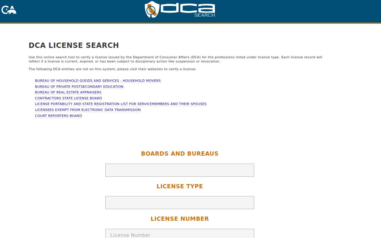 Laguna Niguel people search in California professional license records