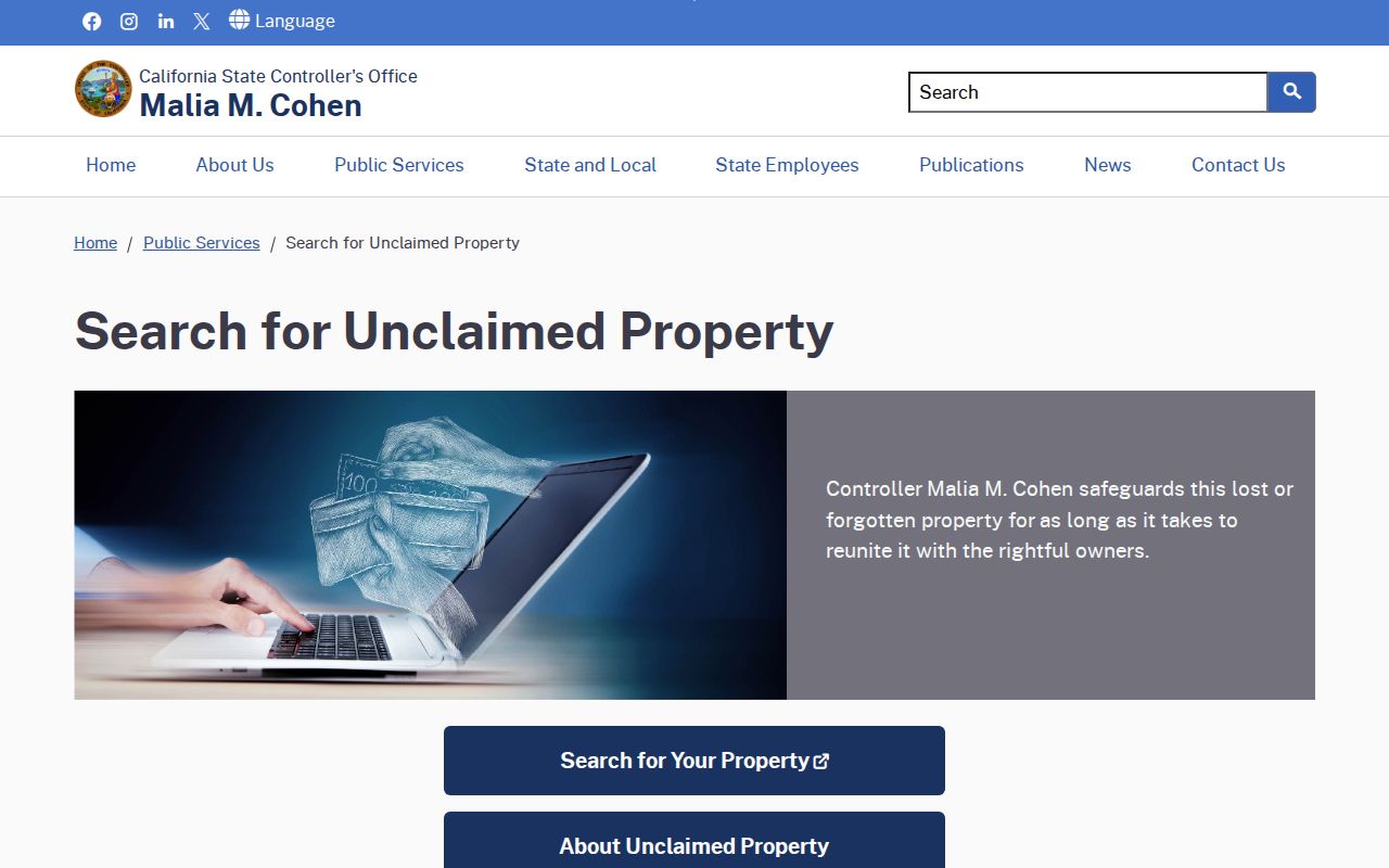 Laguna Niguel people search through California unclaimed property